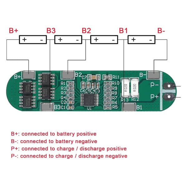 6 st 4S 14.8V 12A Batteriskyddskort Överladdning Överström Säkerhet