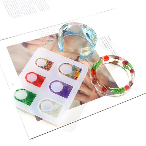 6 hulrum silikone ringforme harpiks smykker silikoneforme til epoxyharpiks