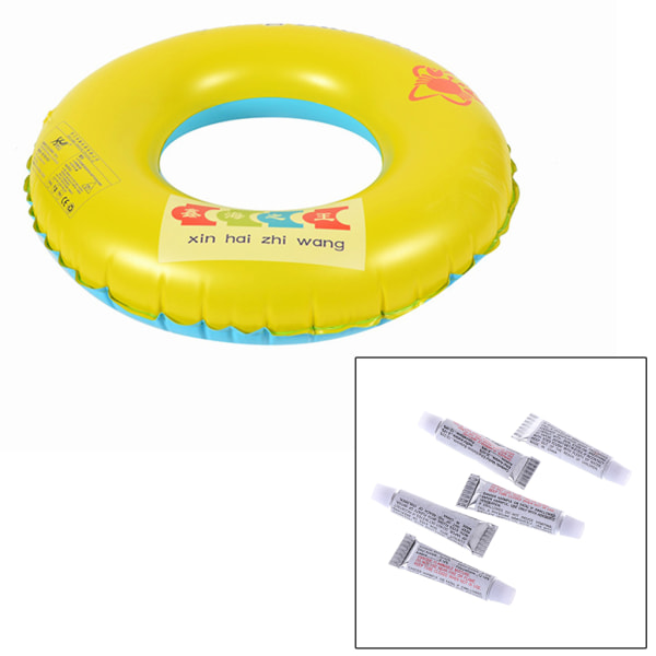 Paket med 5 PVC självhäftande Uppblåsbar Reparationslim Tube Patch Pool Båt Yoga Ball Bra prestanda