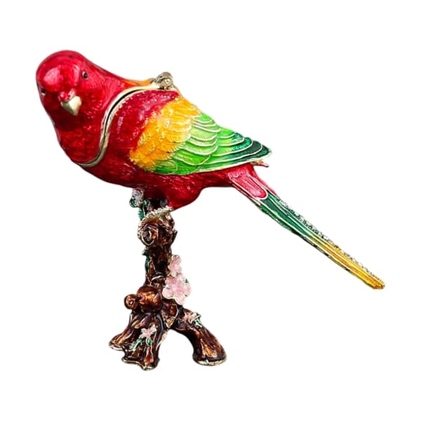 Multifunktionell Magpie Smyckeskrin Legering Textur Elegant Liten Förvaringslåda