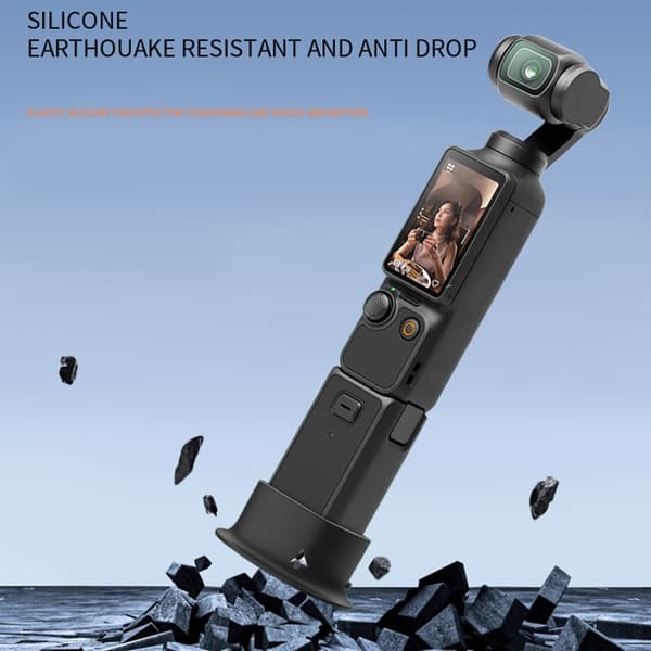 Ikke-ripe silikonstabilisatorbase Ergonomisk grep plattform for Pocket 4