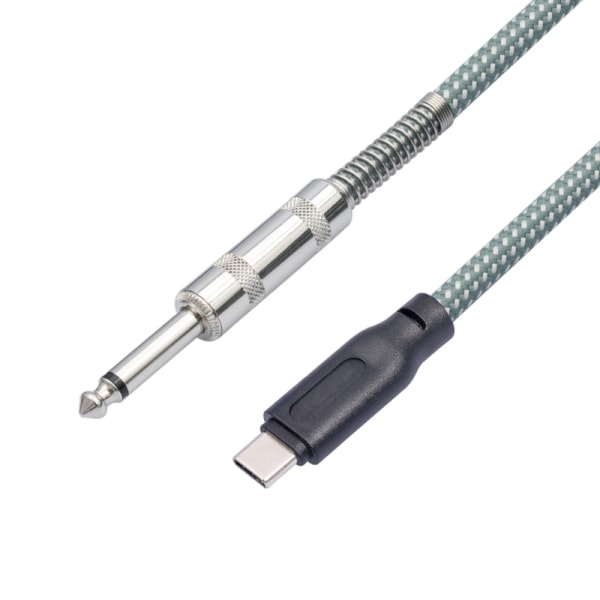 USB C till 6,35 mm-kabel för mikrofonförstärkare hemmabiotyp C till 6,35 mm 2m