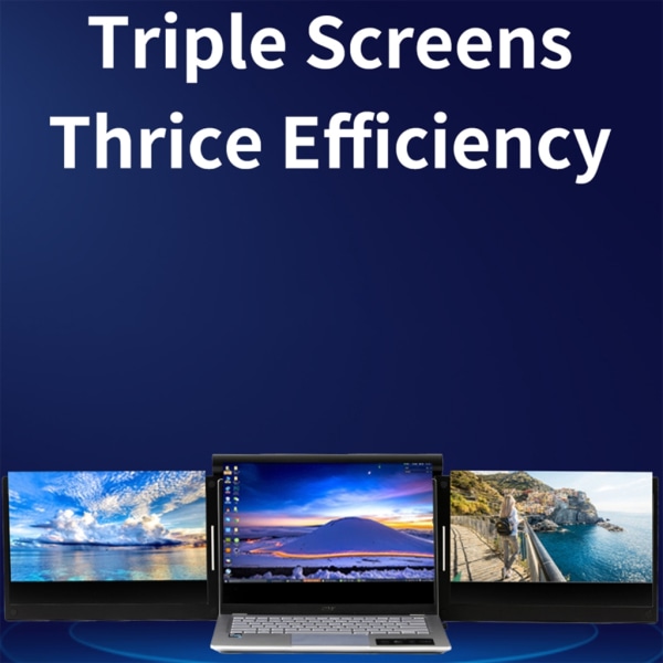 14 tums bildskärmar Dual Screen Design 1080P IPS-skärmar IPS-skärmförlängare för bärbara datorer Datortillbehör null - AU X90B