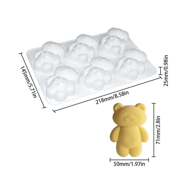 Fleksibel silikon mousse kakeform non-stick bakeform for bjørneformede godbiter