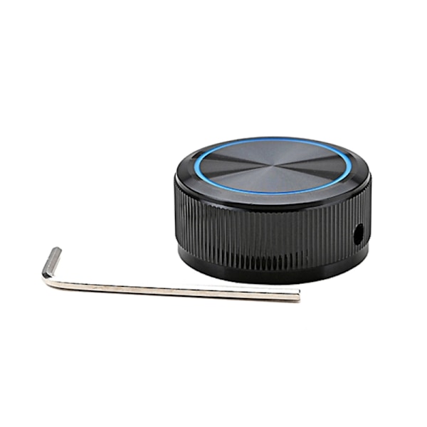 Svart aluminium elektronisk kontrollpotensiometerknapp Volumkontrollknapp Elektrisk gitarknapp for 6 mm diameter skaft