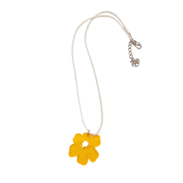 Söt blomma hänge halsband för kvinnor flickvän oregelbunden blommor choker mode akryl nyckelbenet kedja smycken present