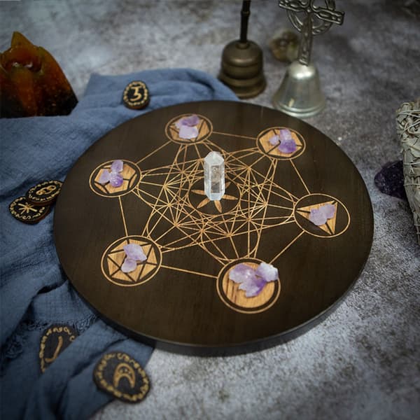 Træudskæringer Pendulbræt Dowsing Divinationer Metafysisk Beskedbræt