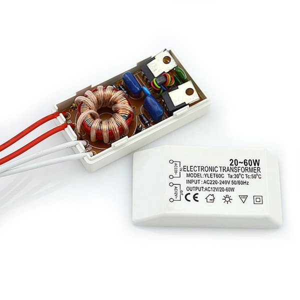 Halogenlampe Elektronisk Transformator LED Driver Strømforsyning AC 220V til 12V
