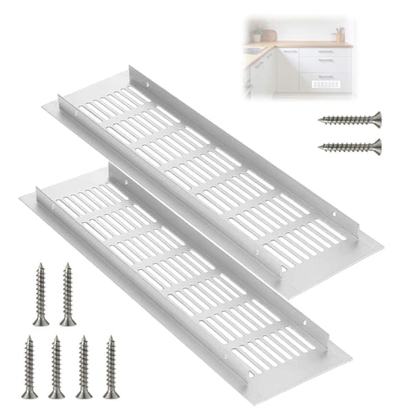 2-pack breda rektangulära ventilationsgaller, lätta att installera