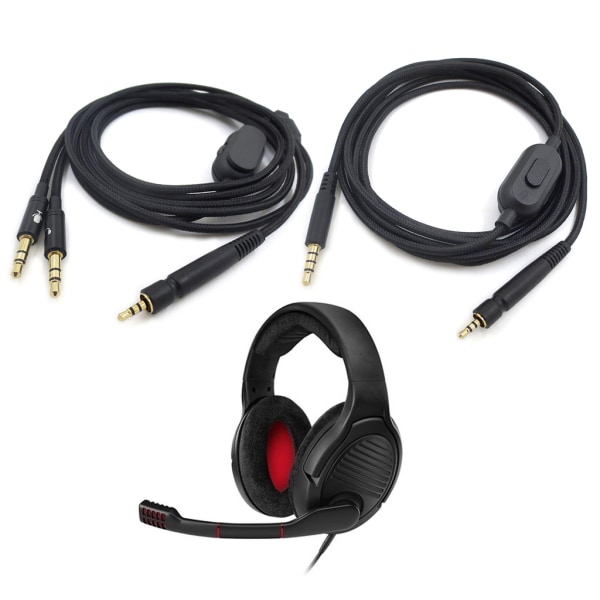 för Sennheiser- G4ME ONE GAME ZERO GSP350 500 600 stereoljudkabel Double plug version