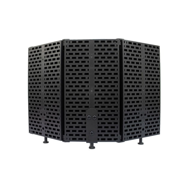 Pro Microphone Isolation Shield 3-panels støjfilter Absorberende skumoptagelse
