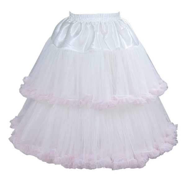 Kvinner Crinoline Underskjørt Fluffy Skjørt Ballkjole Kort Halv Slips Underskjørt for Lolita Costume Vintage Festkjole