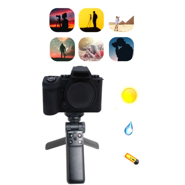 Silikonfodral Case Anti-droppskydd Cover Slitstarkt hölje för S5II-kamera Orange