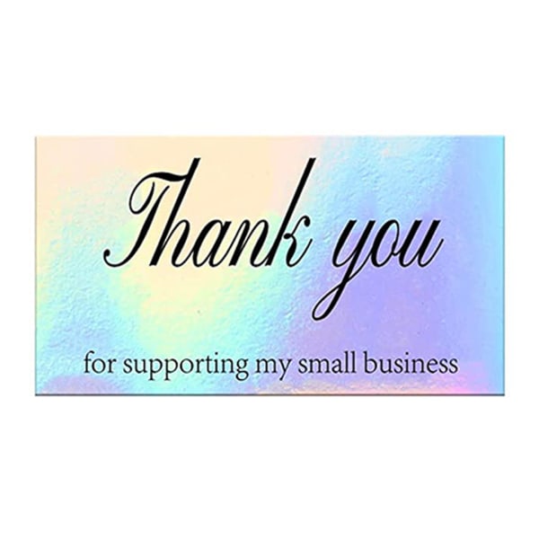 50 st Tack för din beställning Visitkort Shopping Köp Tack Gratulationskort Uppskattningskort för småföretag 5x9cm null - L5