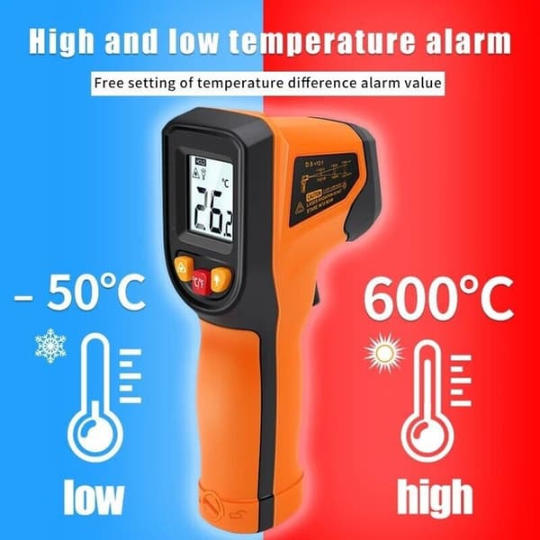 Håndholdt termometer temperaturmåler -50 til 600℃ termometer