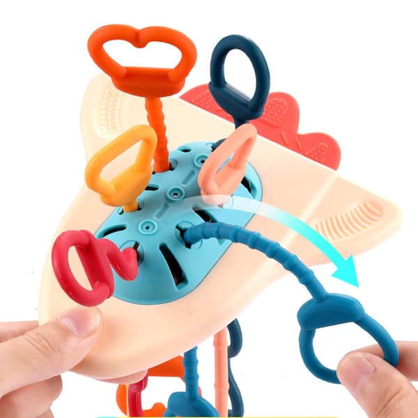 Bitring Smärtlindring Skallra Klockleksaker Sensorisk Upplysning Babybitring Present
