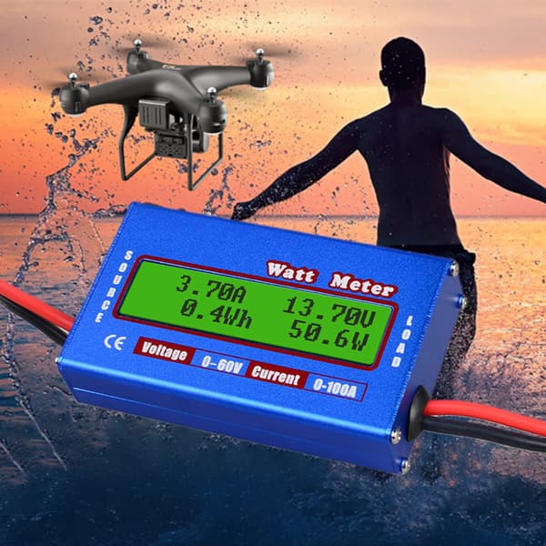 Watt Meter 100A Høj Præcision LCD Display RC Watt Amp Meter Strømanalysator