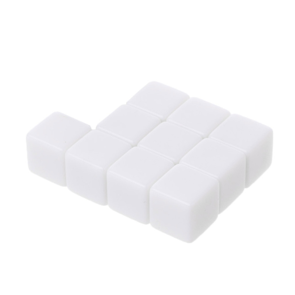 10 st D6 tärningar 12 mm tärningar sexsidiga bordsspeltärningar blank för rollspel