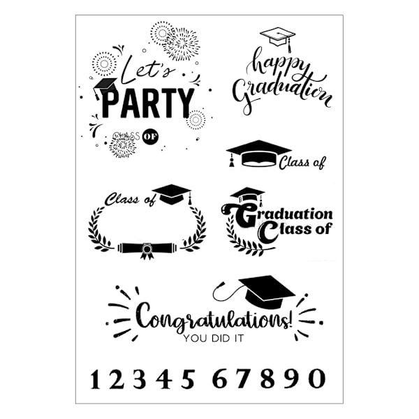 Graduation Silikon klar stämpel sigill för kort gör dekoration DIY Scrapbooking