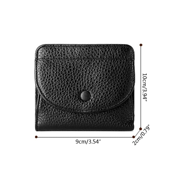 Mote Kvinner Skinn Lommebok Clutch Veske Dame Liten veske Veske Kortholder Cha Black