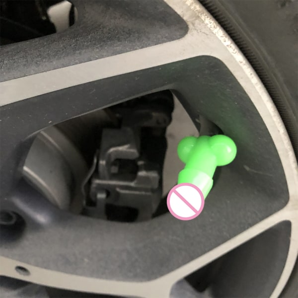 Auto Wheel Tire Fluorescens Stam Ventil-Caps Universal Stam Covers Lufttät Sea Mustard