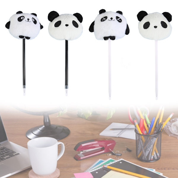 6 stk Panda kulepenn Plysj Panda Skrivepenn Julestrømpefyll for Kid Gutt Jente Julefest Favor null - C