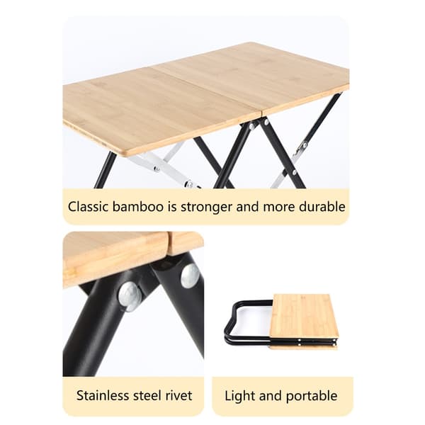 Sammenleggbart campingbord piknikbord solid utendørs sammenleggbart bord 30 kg bæreevne