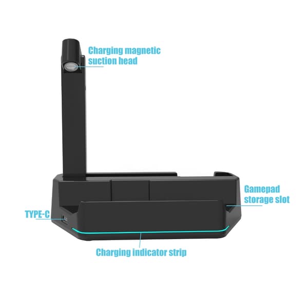 Sort ladestation Elegant displaydock ABS metal til ROG-konsoller