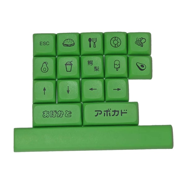 Allover Dye Subbed Honey Milk 17 Keys XDA Profile Keycap for MX Switch GK61 SK61 TKL87 108 DIY Bee Keycaps