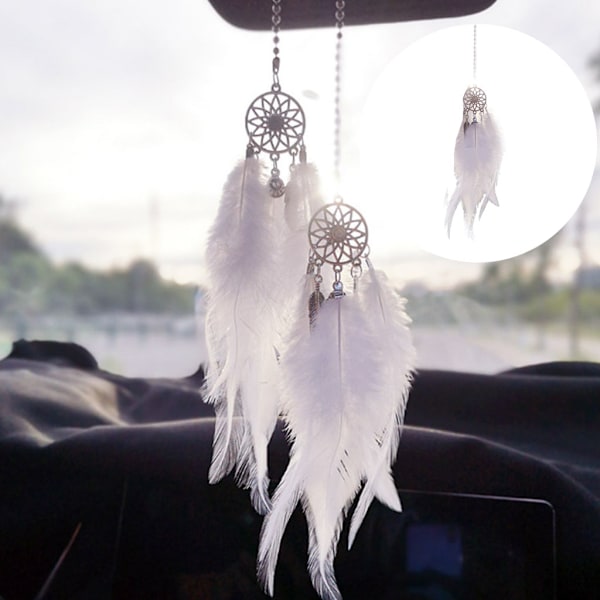 Suloinen pikku unelmiesi Boho Chic autoriipus Decoratio Sisustustarvikkeet Double Feather taustapeilit