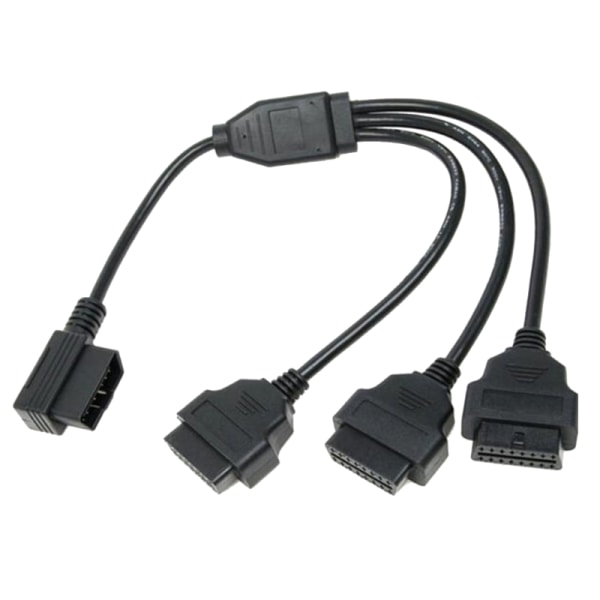 OBD2-portsplitterkabel Automotive OBD2-forlængerkabel L-formet OBD2-adapter Tilslut flere enheder samtidigt