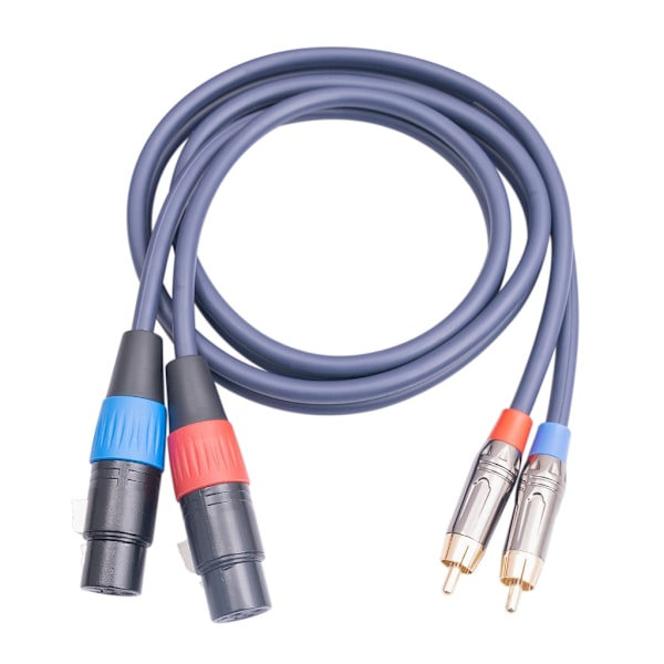 Kaksoisnaaras 2XLR-RCA-uroskaapeli Heavy Duty 2XLR-naaras ja 2 RCA-liitin uros HiFi-liitäntäkaapeli power