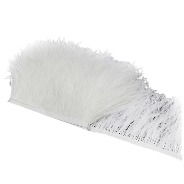 1 meter strutsfjærstrim 8-10 cm Plumes Ribbon Selvkant for DIY brudekjole