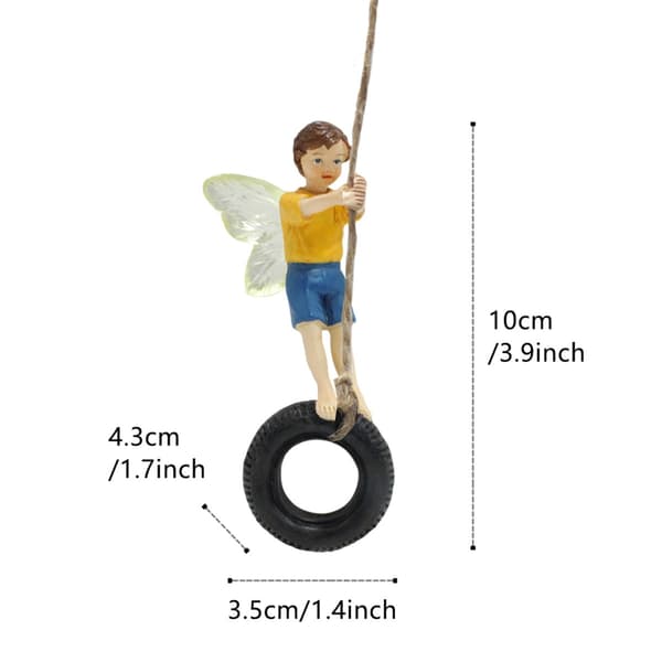 Miniature Fe Figur Udendørs Havepynt