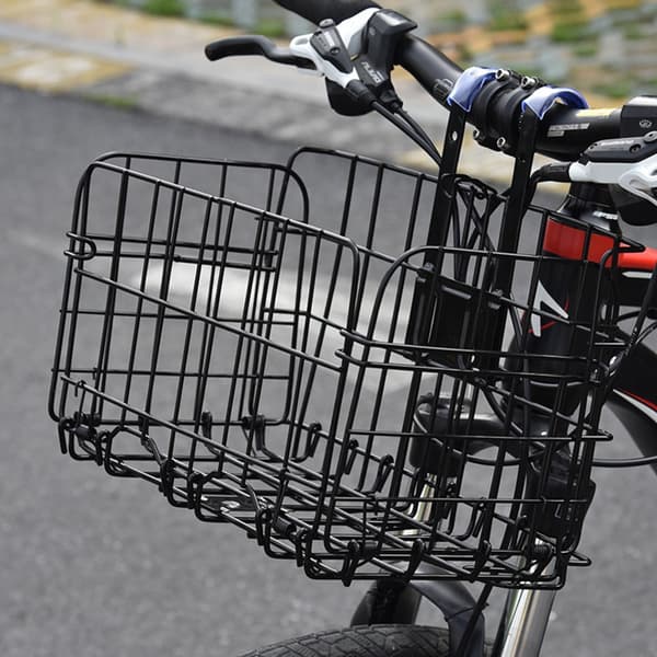 Vikbara Cyklar Korg med Foder Väska Metall Främre Styre Cykelkorg