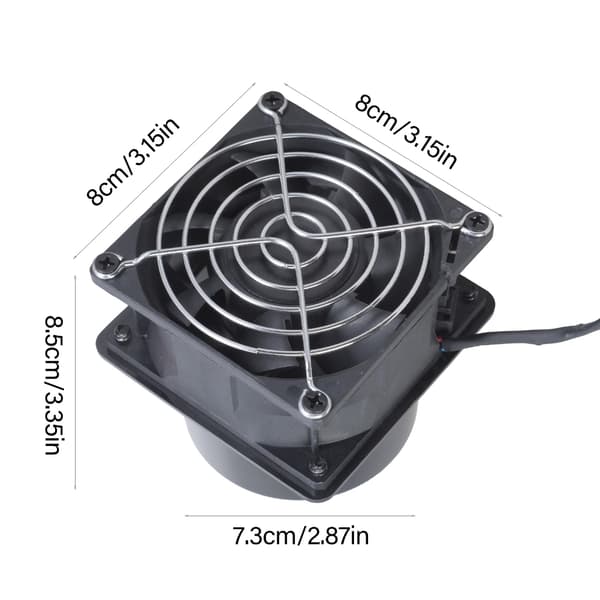 12V Køleventilator Højeffektiv Kanalventilationsudsugningsventilator til DIY-projekter
