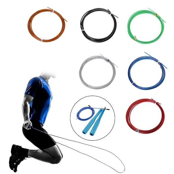 3m 10ft reservekabel til udskiftelig stålkabel Speed Jump Ropes Red