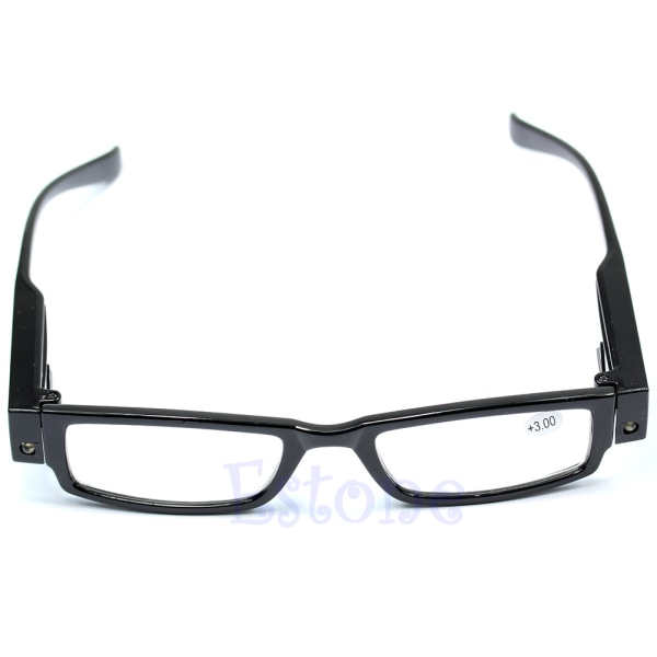 Light UP Multi Strength Eyeglass LED Lesebriller Brille Dioptri Forstørrelsesglass