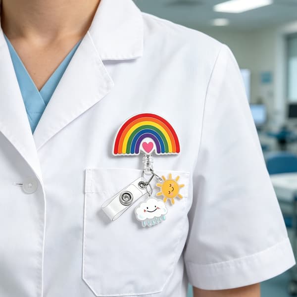 Färgglad ID-klämma för daglig kortåtkomst på uniform