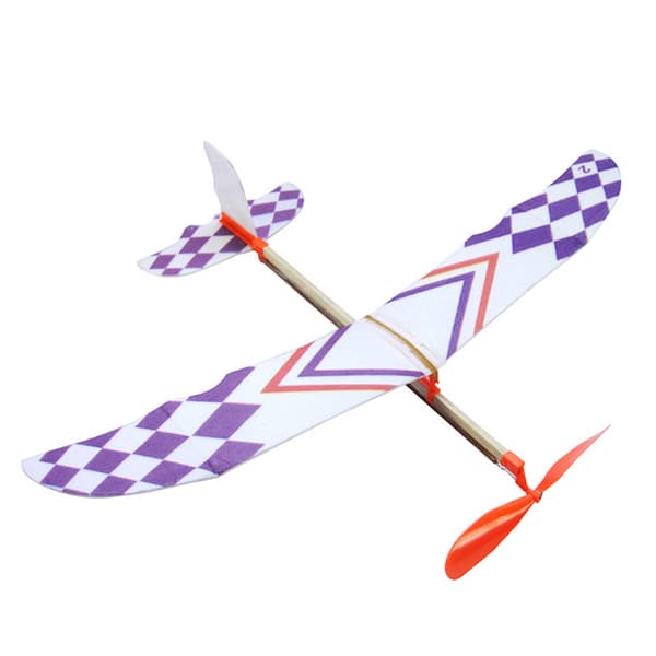 Gummibandsdriven Glidflygplan Modell DIY Monteringsleksak Barnpresent