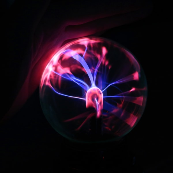 Ny Glas Plasma Ball Hot Magic USB Sphere för Lightning Lamp Light Party Svart
