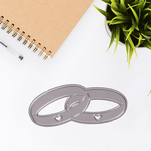 Bryllupsringe Metalskære Dies til DIY Scrapbooking Dagbogsudsmykninger