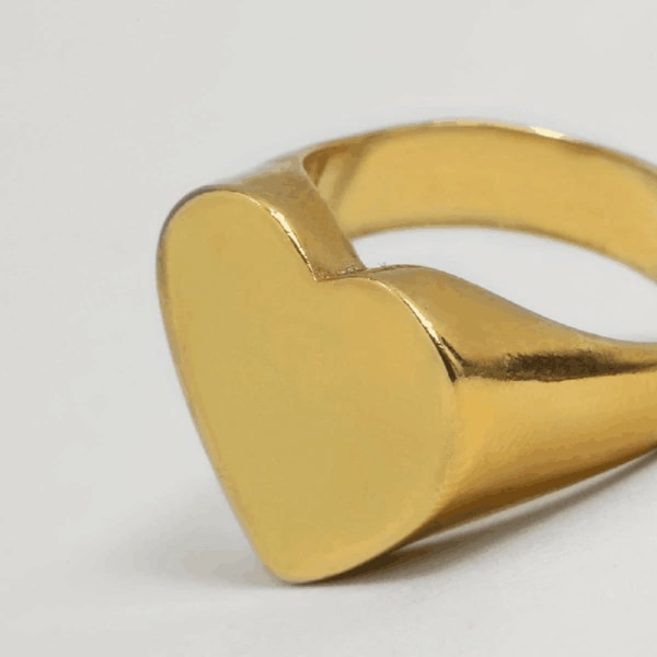 Vintage Broken Heart Band Ring Snygg förlovningslöfte Kärleksring Statement Gemensam ring Mode smycken presenter för kvinnor Silver - 1