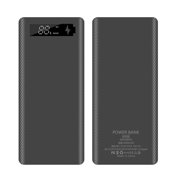 18650 Power Bank til Case PD QC3.0 Mobiltelefon Hurtigopladning Trådløs oplader Batteriboks Power Bank DIY batteriboks