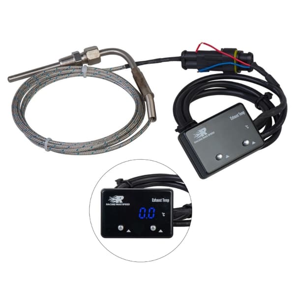 Universal bil eksostemperaturmåler gassmåler digital med sensor utvendig temperaturmonitor Bilovervåking