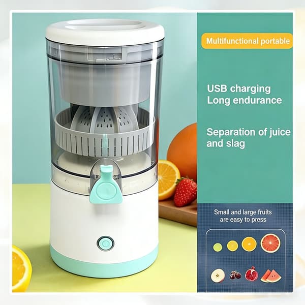 USB C Juicing Device 360 Degree Extraction No Hand Power Required