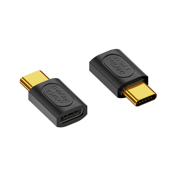 Nopea USB C uros-naaras-jatkeen sovitinliitin 240 W nopea lataus ja 40 Gbps tiedonsiirto