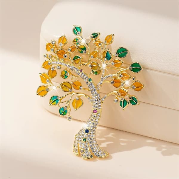Stilfuld 3D Penge Træ Broche Elegant Gave Til Hende
