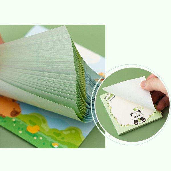 5 stk Cartoon Panda Sticky Note Anamal Memos Sticky Pad Skolerekvisita for jente null - A