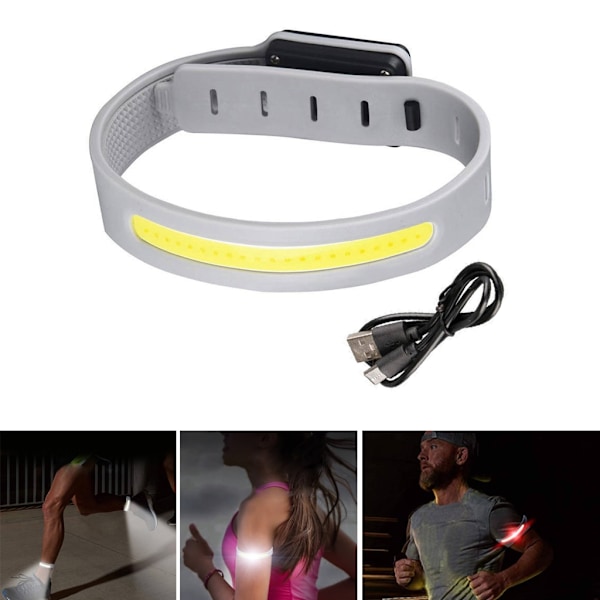 Løbelys til løbere, genopladeligt LED-armbånd, reflekterende løbeudstyr